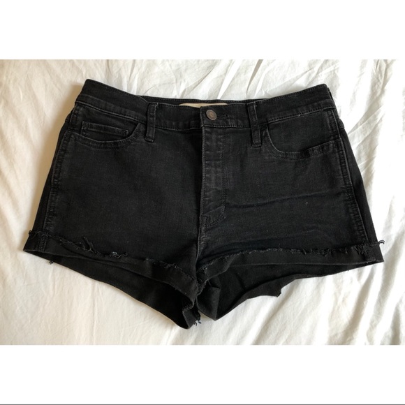 Hollister Black Denim Jean Shorts - Picture 2 of 5